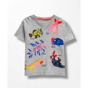 Mini Boden Weird Wonderful Fish T-Shirt, Size 6/7